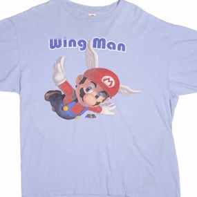 Soft and Light VINTAGE SUPER MARIO WING MAN TEE SHIRT 2008 SIZE LARGE