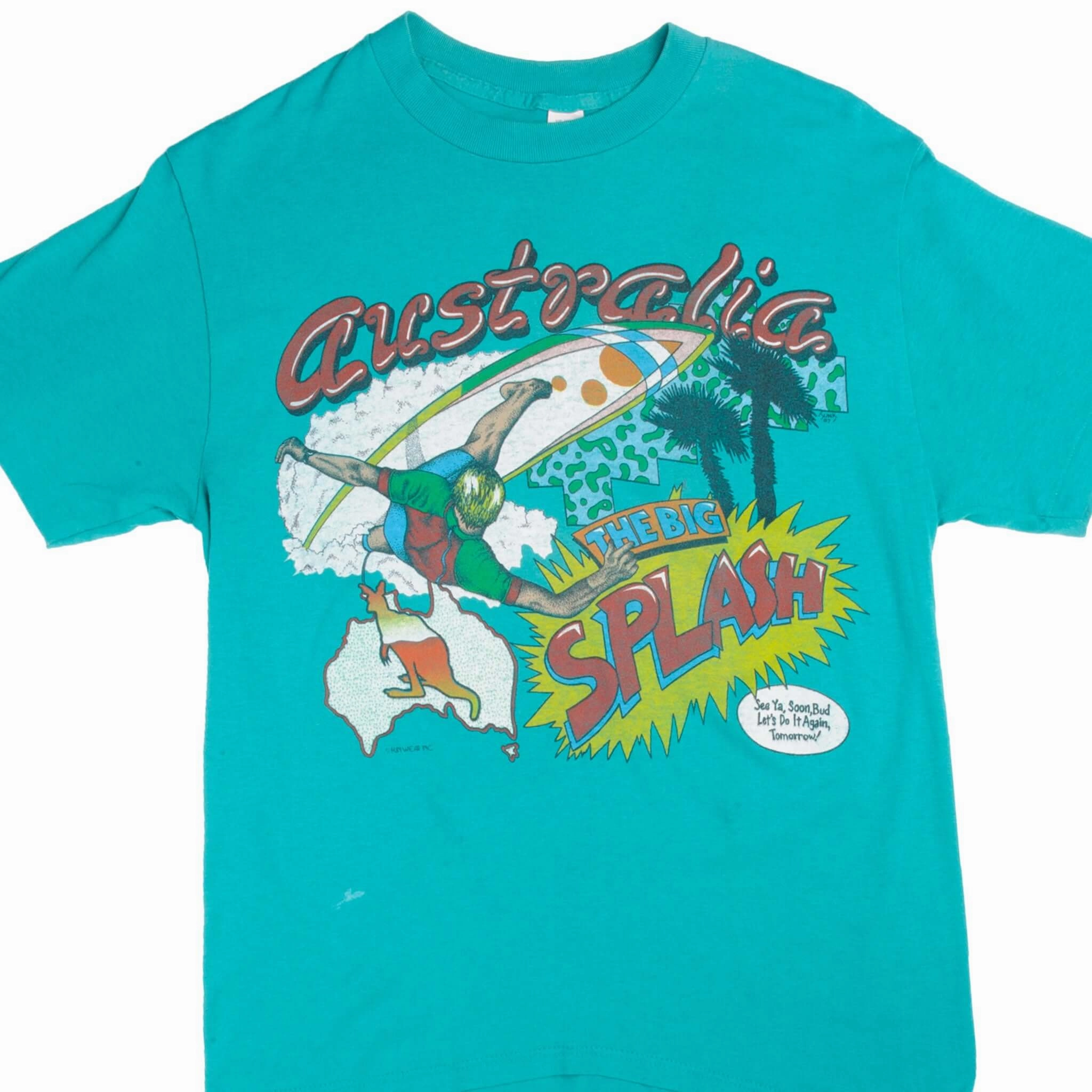 VINTAGE SURFING AUSTRALIA SURF TEE SHIRT 1990S SIZE MEDIUM Streetwear Style