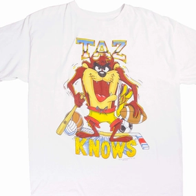 Simple Fashion VINTAGE TAZ LOONEY TUNES  TEE SHIRT 1990 SIZE XL MADE IN USA