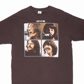 Chill Design VINTAGE THE BEATLES LET IT BE 2004 BROWN TEE SHIRT XL
