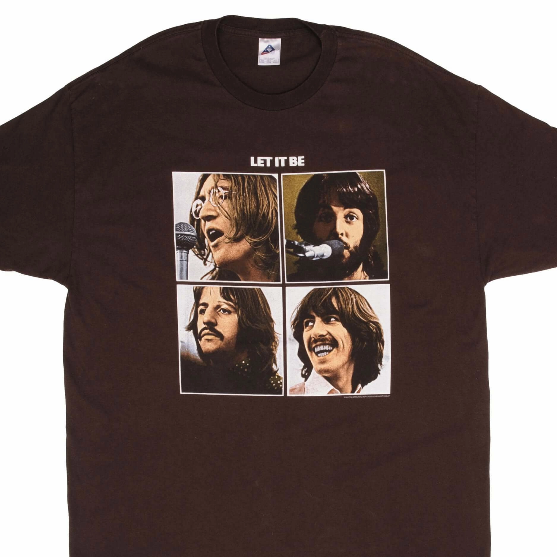 VINTAGE THE BEATLES LET IT BE 2004 TEE SHIRT SIZE 2XL Classic Trend Look Light and Soft
