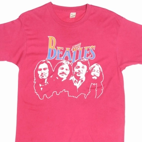 VINTAGE THE BEATLES TEE SHIRT SIZE MEDIUM 1980S MADE IN USA Seam Free Shoulders