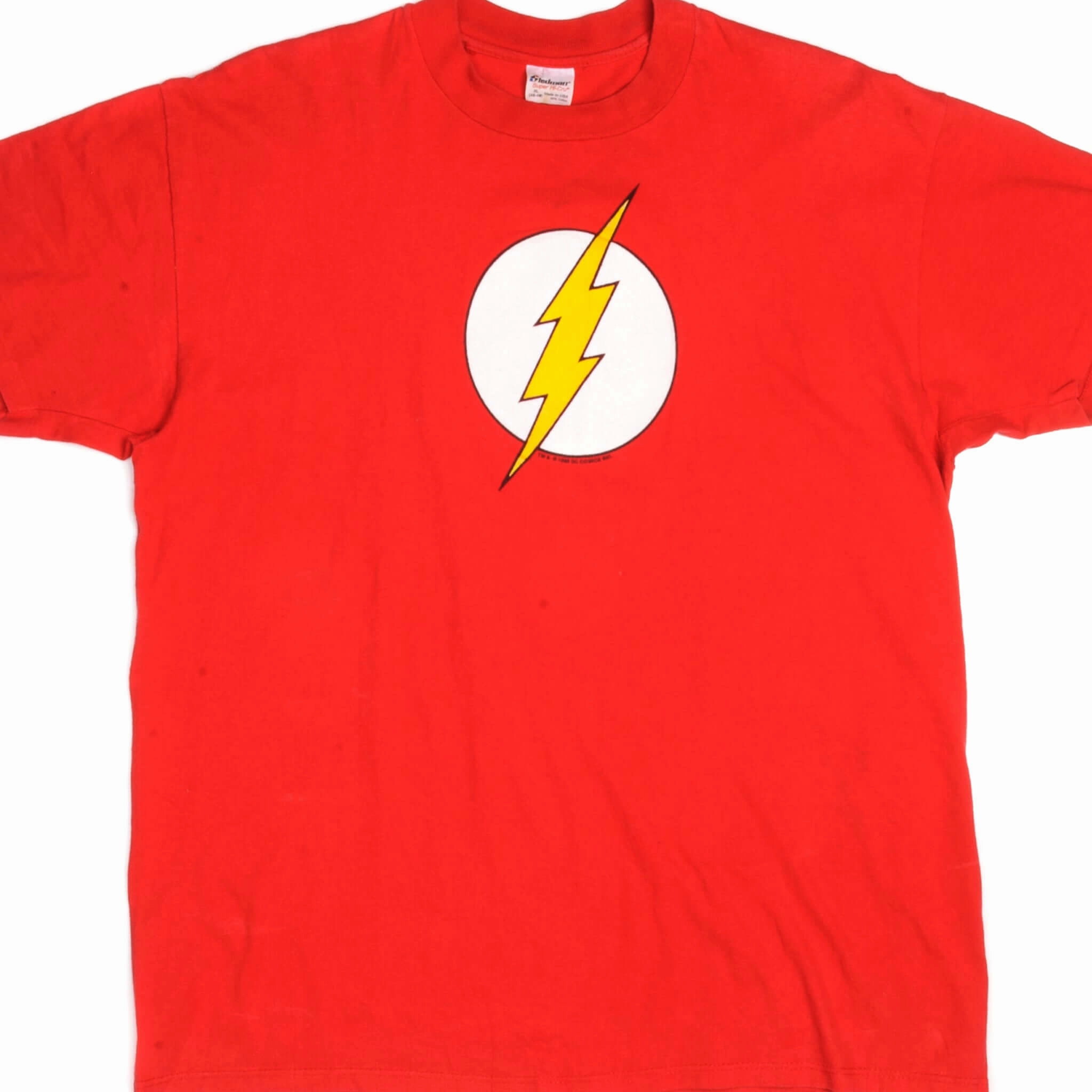VINTAGE THE FLASH DC COMICS TEE SHIRT 1988 SIZE LARGE MADE IN USA Garment Dyed Sleek Performance Wear