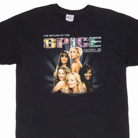 Non Iron Finish VINTAGE THE RETURN OF THE SPICE GIRLS 2007 TEE SHIRT XL