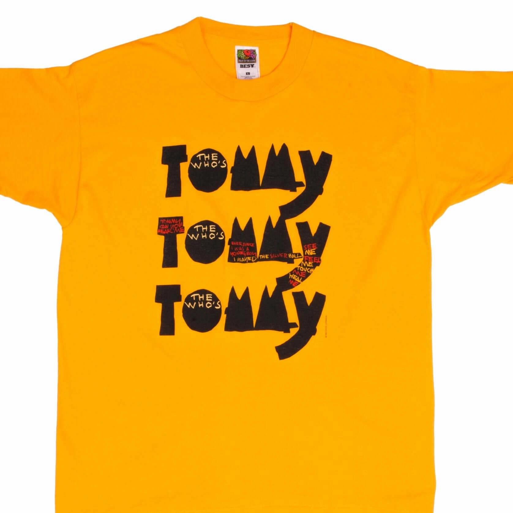 Layered Collar Structure VINTAGE THE WHO TOMMY TEE SHIRT 1993 SIZE LARGE MADE IN USA