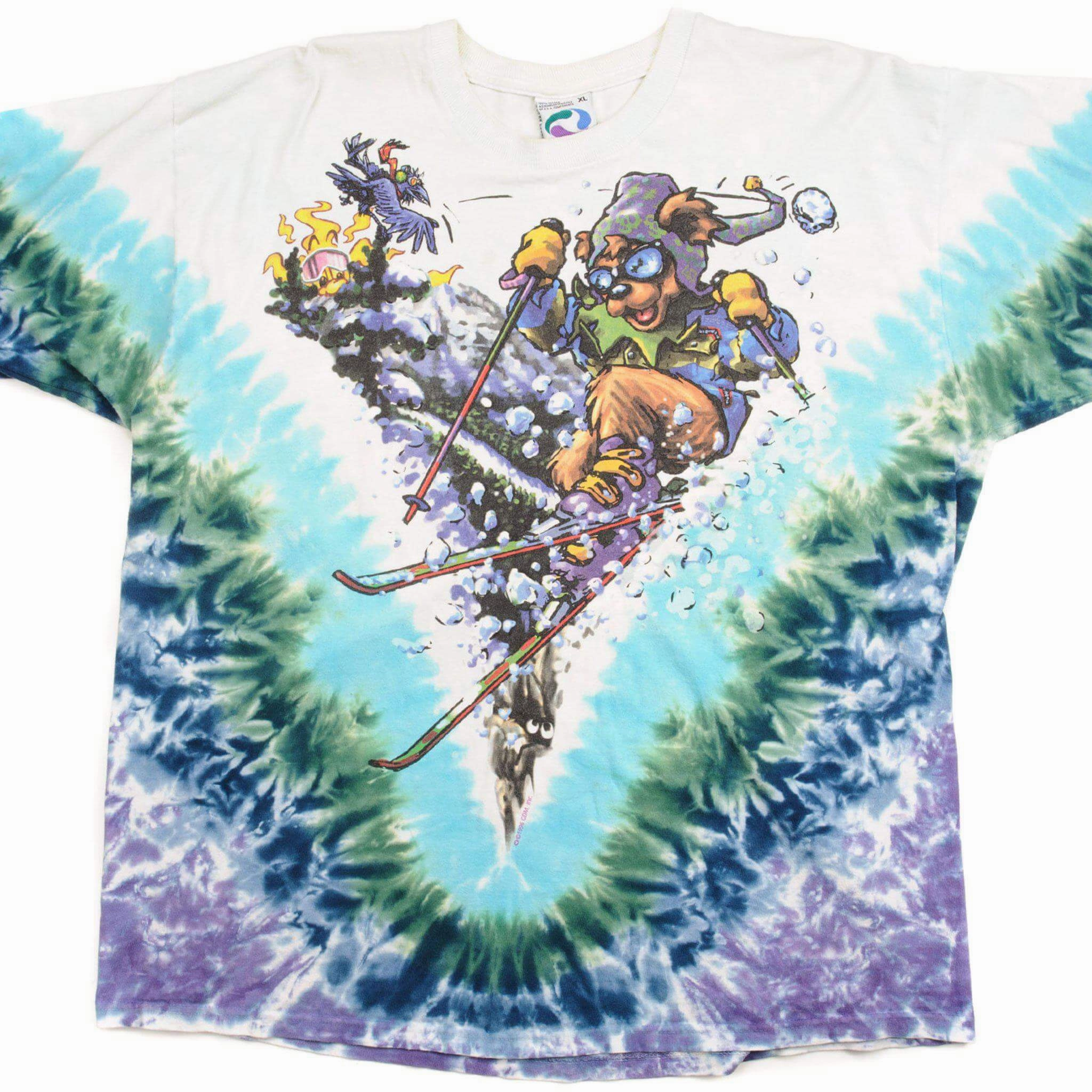 VINTAGE TIE DYE GRATEFUL DEAD TEE SHIRT BY LIQUID BLUE 1996 SIZE XL Elastic Fit Fun and Comfortable