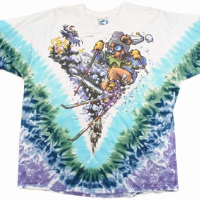 VINTAGE TIE DYE GRATEFUL DEAD TEE SHIRT BY LIQUID BLUE 1996 SIZE XL Elastic Fit Fun and Comfortable