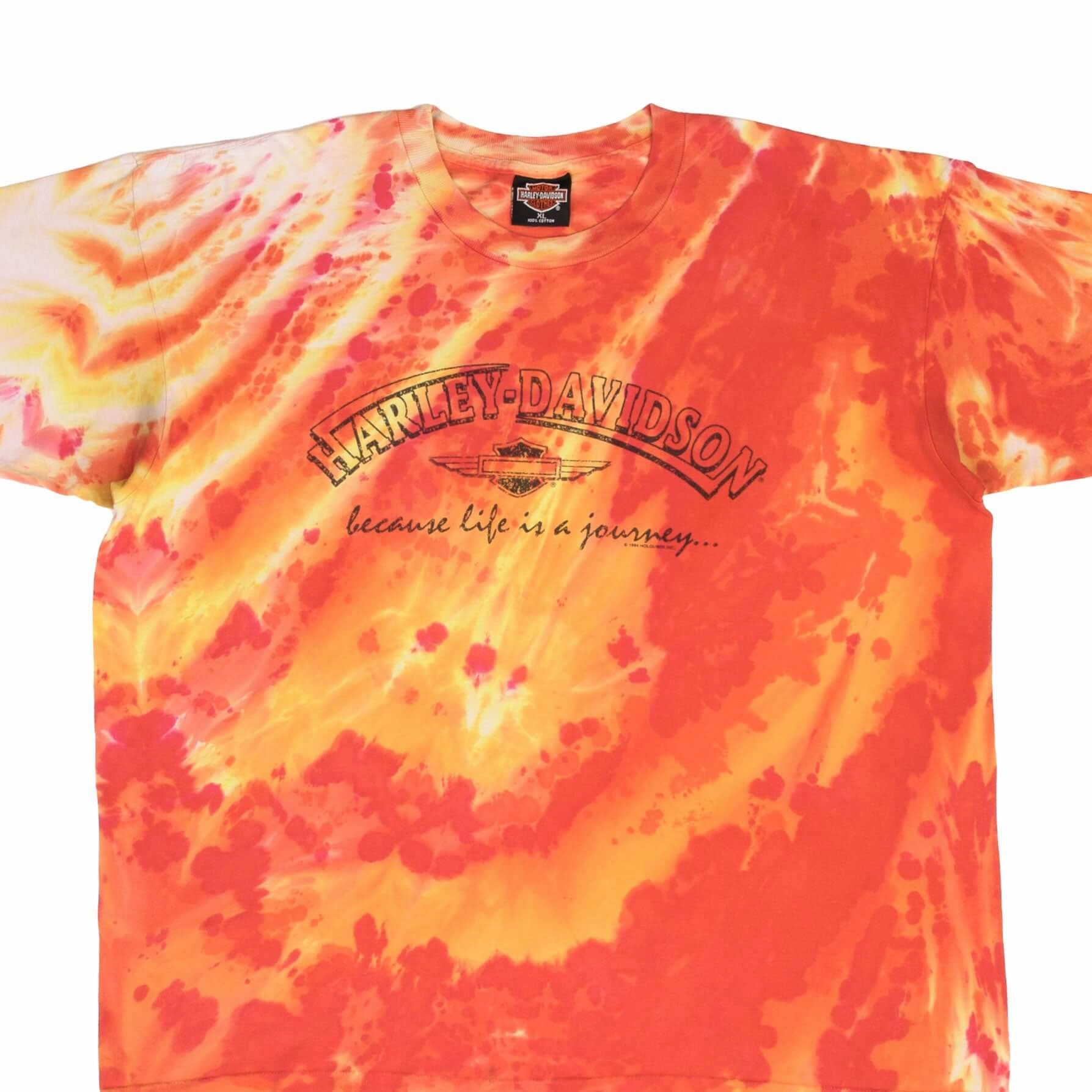 Comfort and Breathable Active Layer VINTAGE TIE DYE HARLEY DAVIDSON CHICAGO 1994 TEE SHIRT SIZE XL MADE IN USA