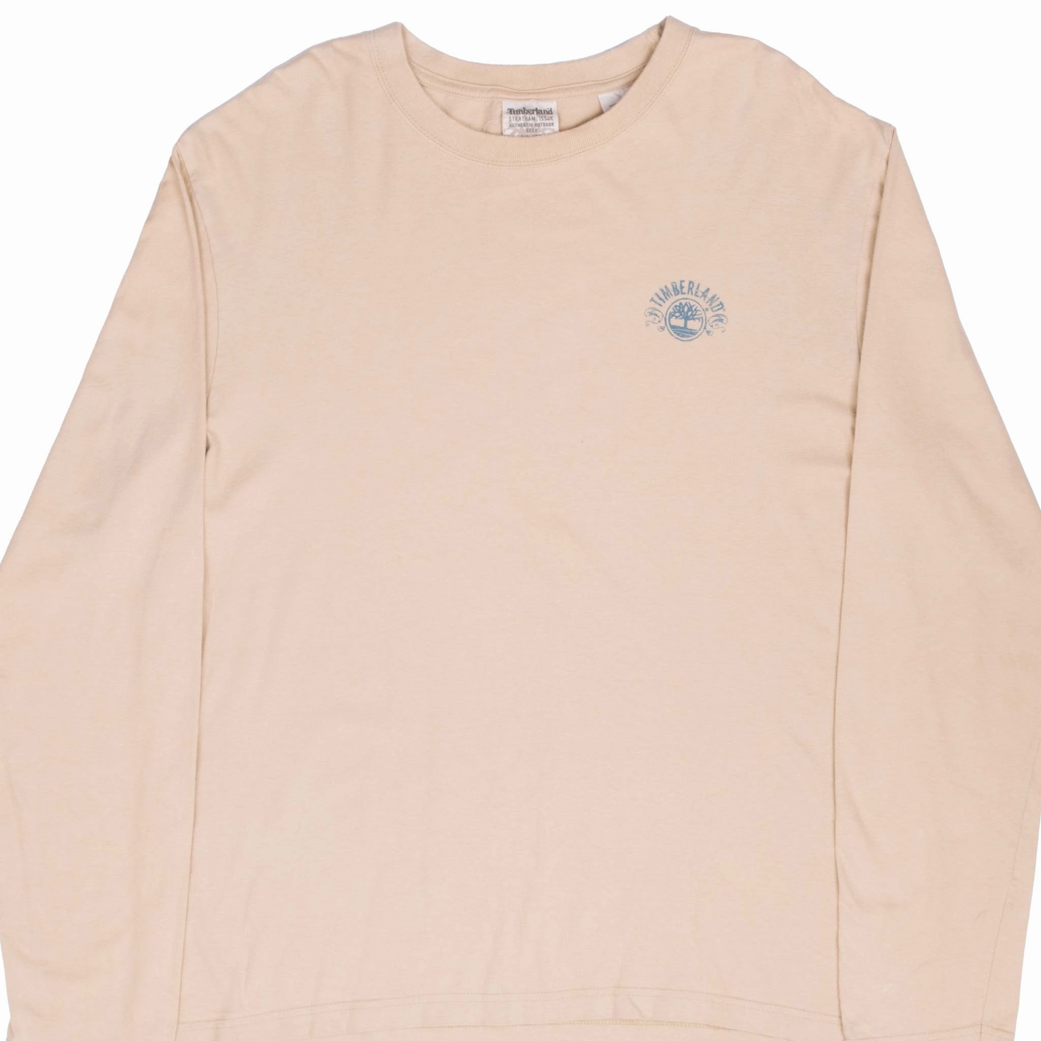 SunProtectionFabric Raw Hem Finish VINTAGE TIMBERLAND LONG SLEEVE BEIGE TEE SHIRT XL