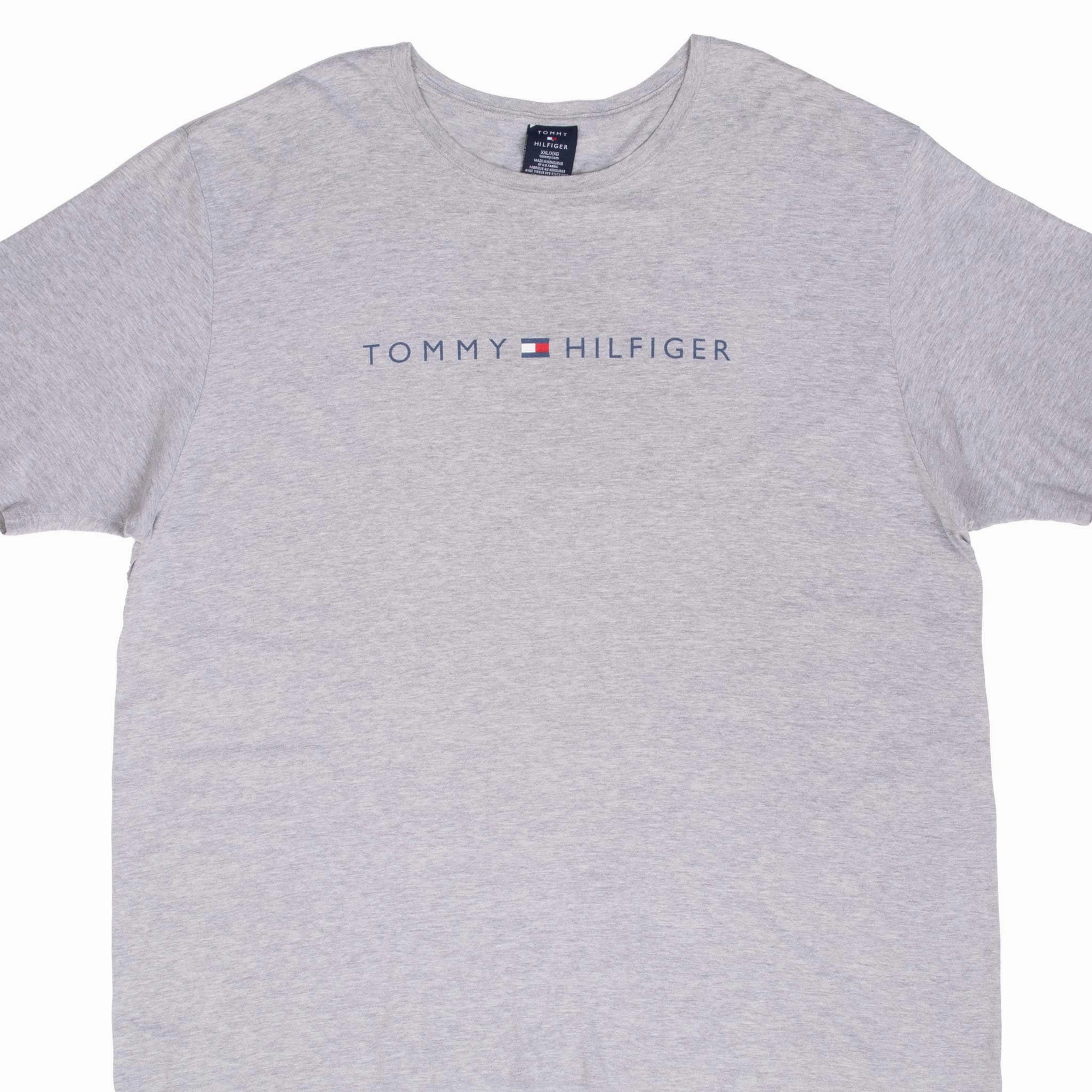 VINTAGE TOMMY HILFIGER GREY CLASSIC TEE SHIRT 2XL Recycled Polyester AntiPilling Treatment