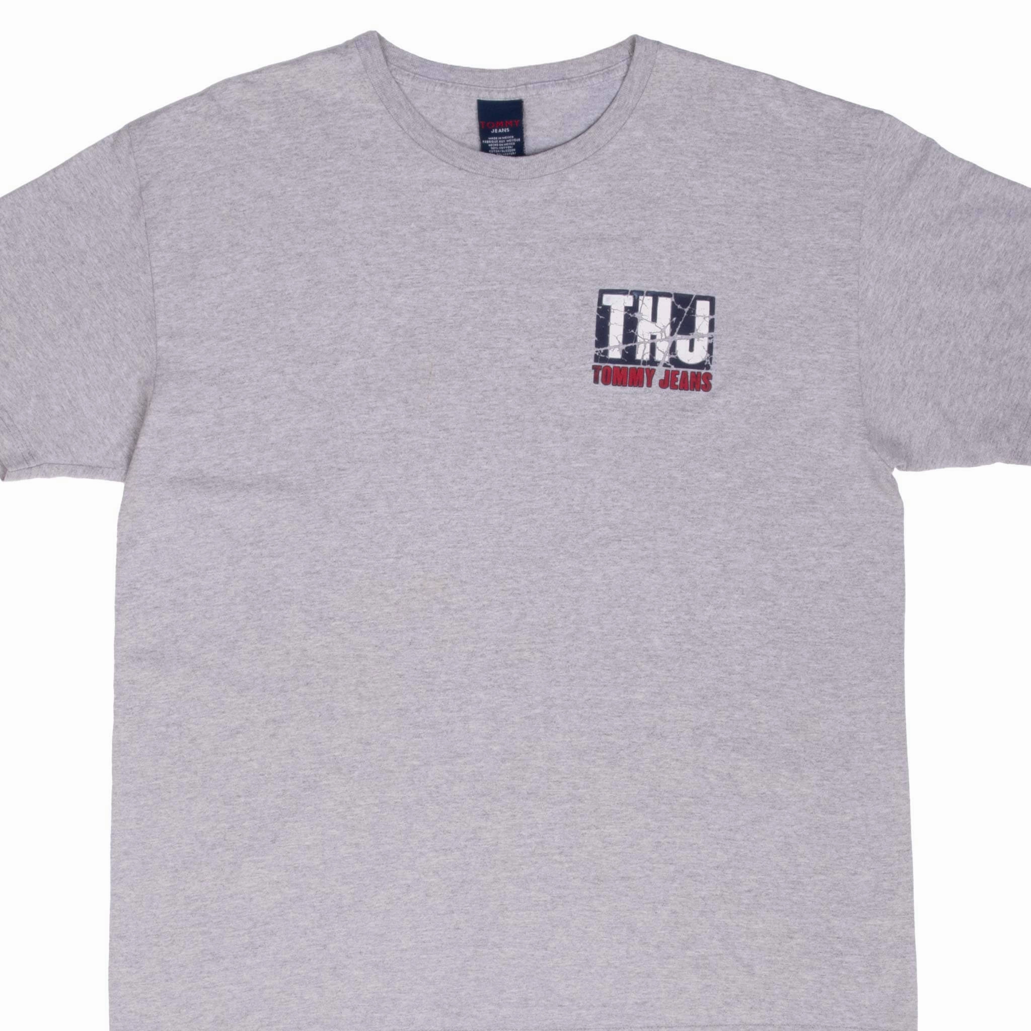 Active Essentials VINTAGE TOMMY JEANS HILFIGER GREY TEE SHIRT 2000S LARGE
