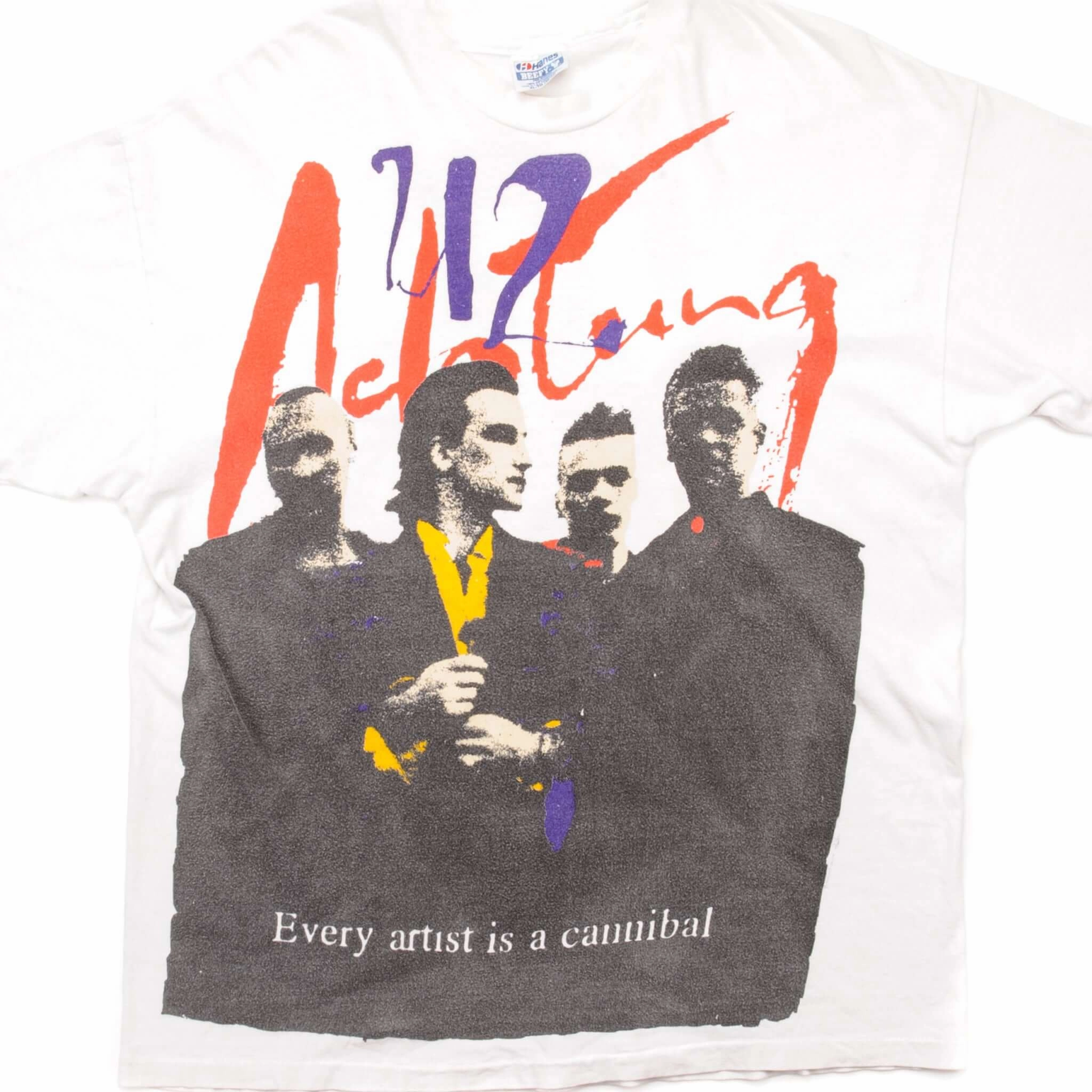 Versatile Wardrobe Piece Soft Fabric VINTAGE U2 ZOO TV TOUR TEE SHIRT 1992 SIZE XL MADE IN USA