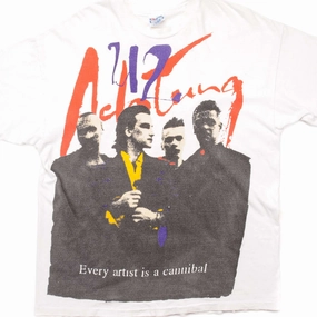 Versatile Wardrobe Piece Soft Fabric VINTAGE U2 ZOO TV TOUR TEE SHIRT 1992 SIZE XL MADE IN USA