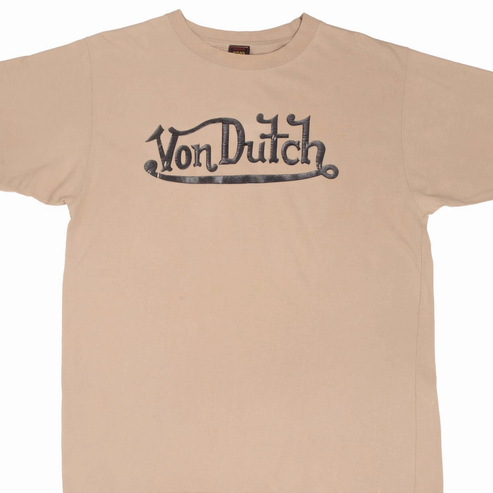 Comfort Wearable Cozy and Soft VINTAGE VON DUTCH BEIGE TEE SHIRT 2000S SIZE XL