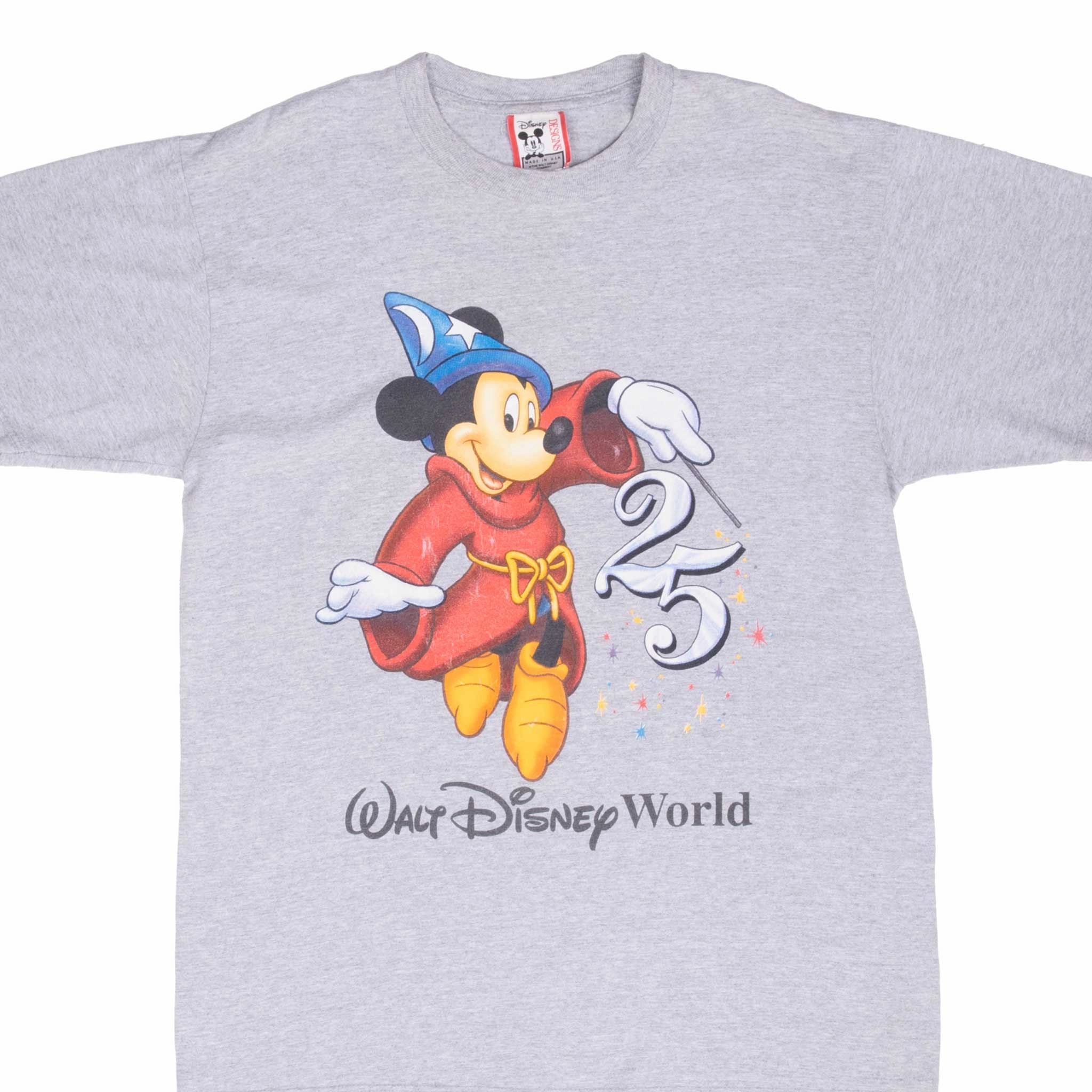 VINTAGE WALT DISNEY WORLD MICKEY MOUSE 25TH ANNIVERSARY TEE SHIRT 1990S LARGE Comfort Flex