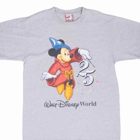 VINTAGE WALT DISNEY WORLD MICKEY MOUSE 25TH ANNIVERSARY TEE SHIRT 1990S LARGE Comfort Flex