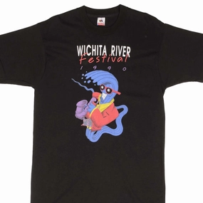 Slim Style VINTAGE WICHITA RIVER FESTIVAL 1990 TEE SHIRT SIZE LARGE MADE IN USA