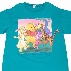 Quick Dry Wear Fit VINTAGE WINNIE THE POOH WOOD BOUNCE PARTY 1990S TEE SHIRT MEDIUM MADE IN USA