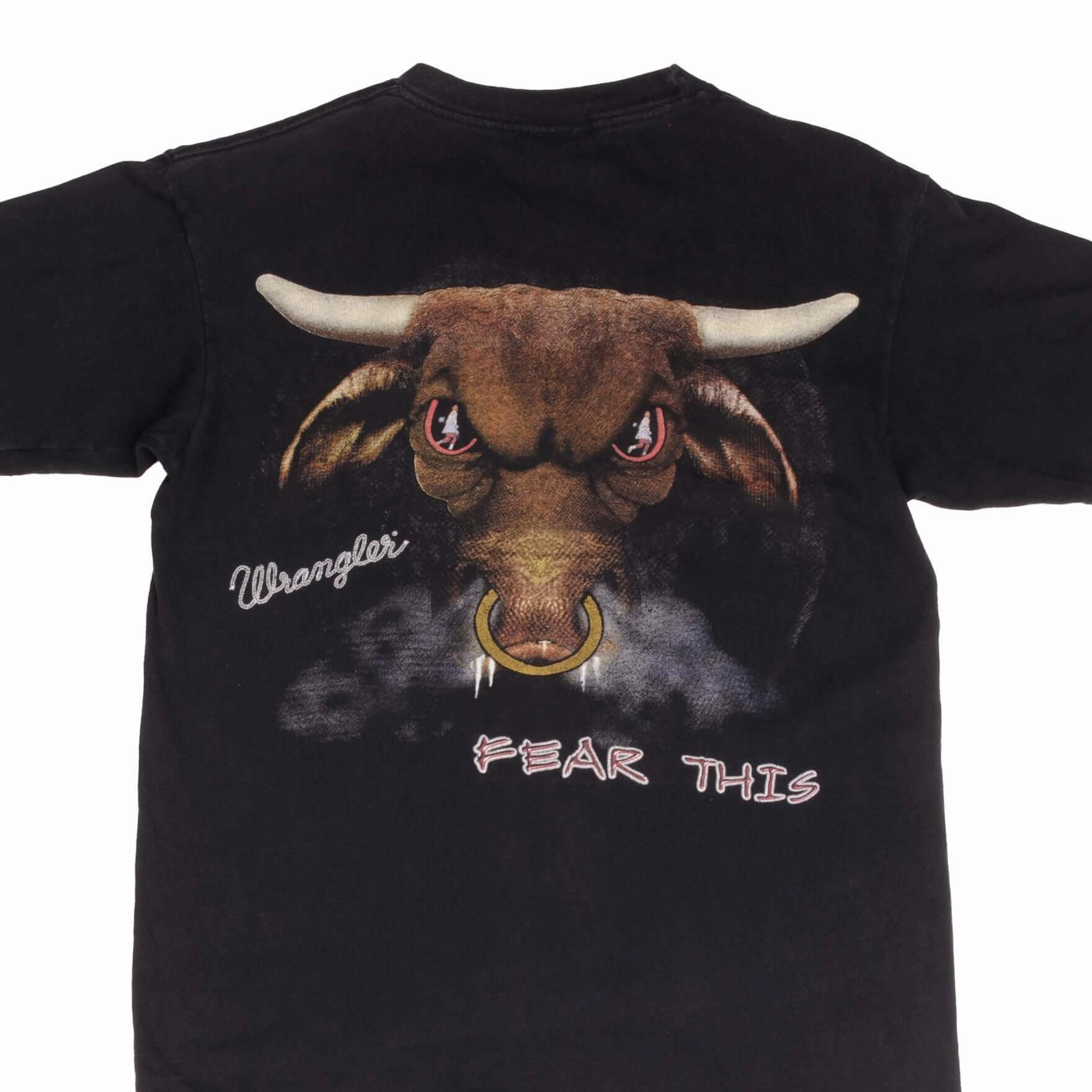 VINTAGE WRANGLER BULL RODEO 1990S TEE SHIRT SIZE MEDIUM MADE IN USA Floral freshness Timeless Appeal