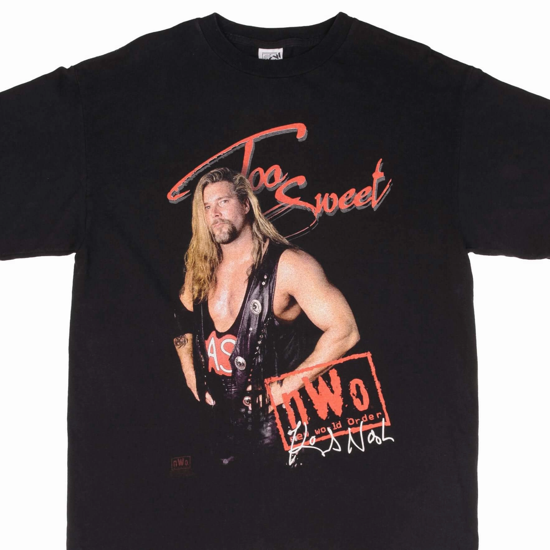 VINTAGE WRESTLING NWO KEVIN NASH TOO SWEET TEE SHIRT 1998 SIZE XL Reinforced Hems