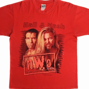 ReinforcedShoulderPanels VINTAGE WRESTLING WCW NWO HALL and NASH TEE SHIRT 1998 SIZE LARGE