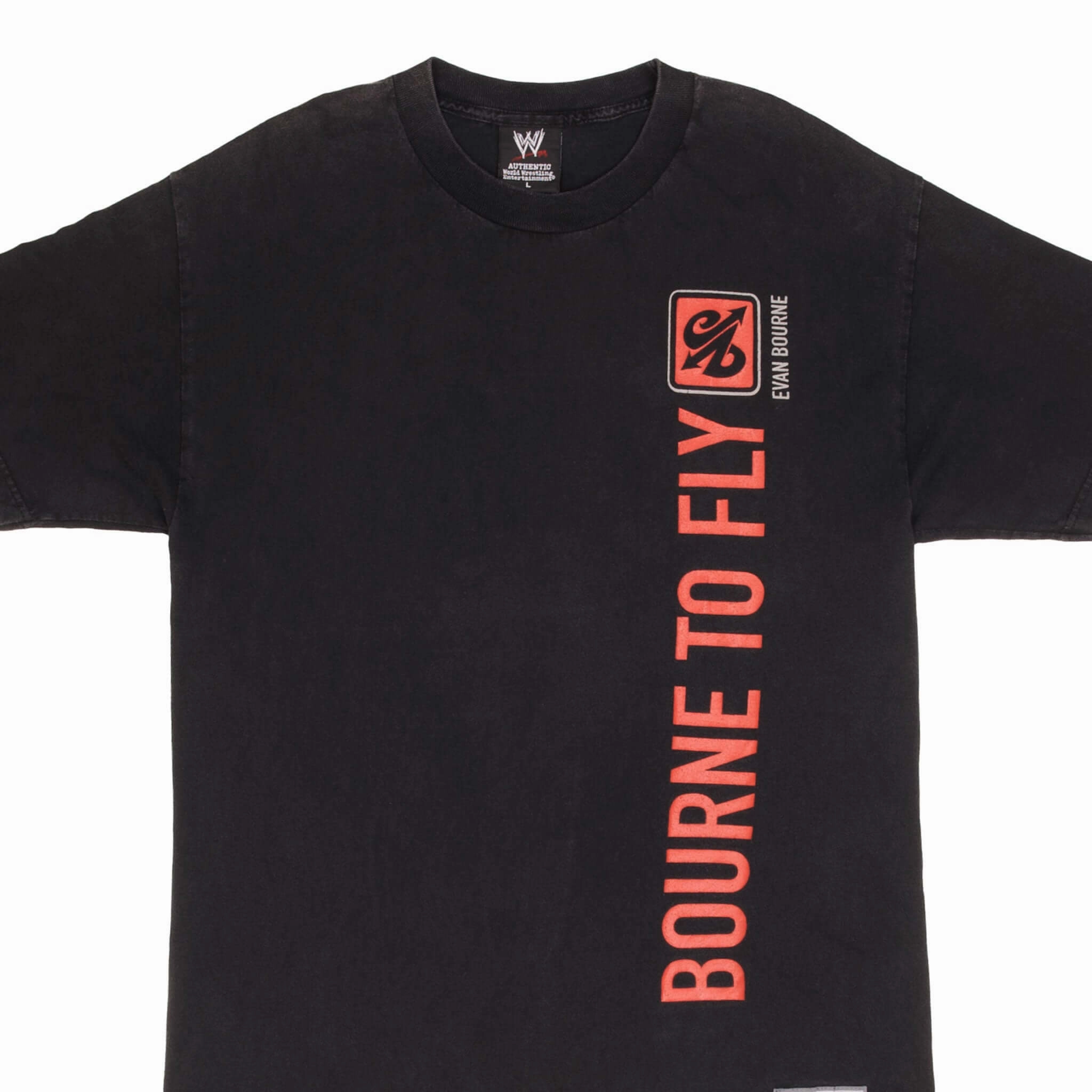 FlexibleKnit Urban Trend Look VINTAGE WWE EVAN BOURNE TO FLY 2008 WRESTLING TEE SHIRT SIZE LARGE