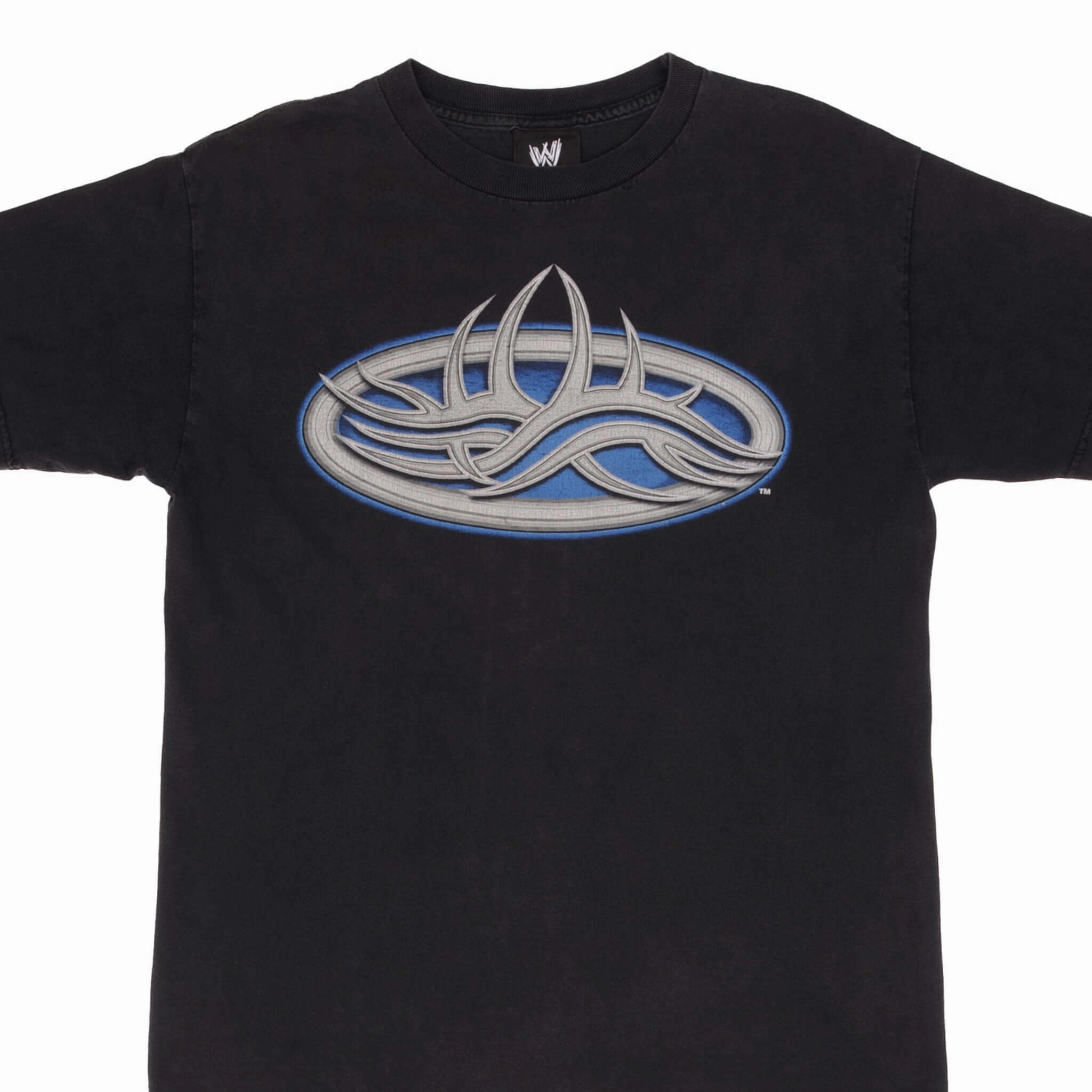 VINTAGE WWE WRESTLING BILL GOLDBERG BELIEVE IN THE HYPE TEE SHIRT 2002 SZ MEDIUM Layering Must-Have Laser Cut Edges