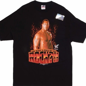 Minimal Layers VINTAGE WWE WWF THE ROCK TEE SHIRT 2001 SIZE XL DEADSTOCK