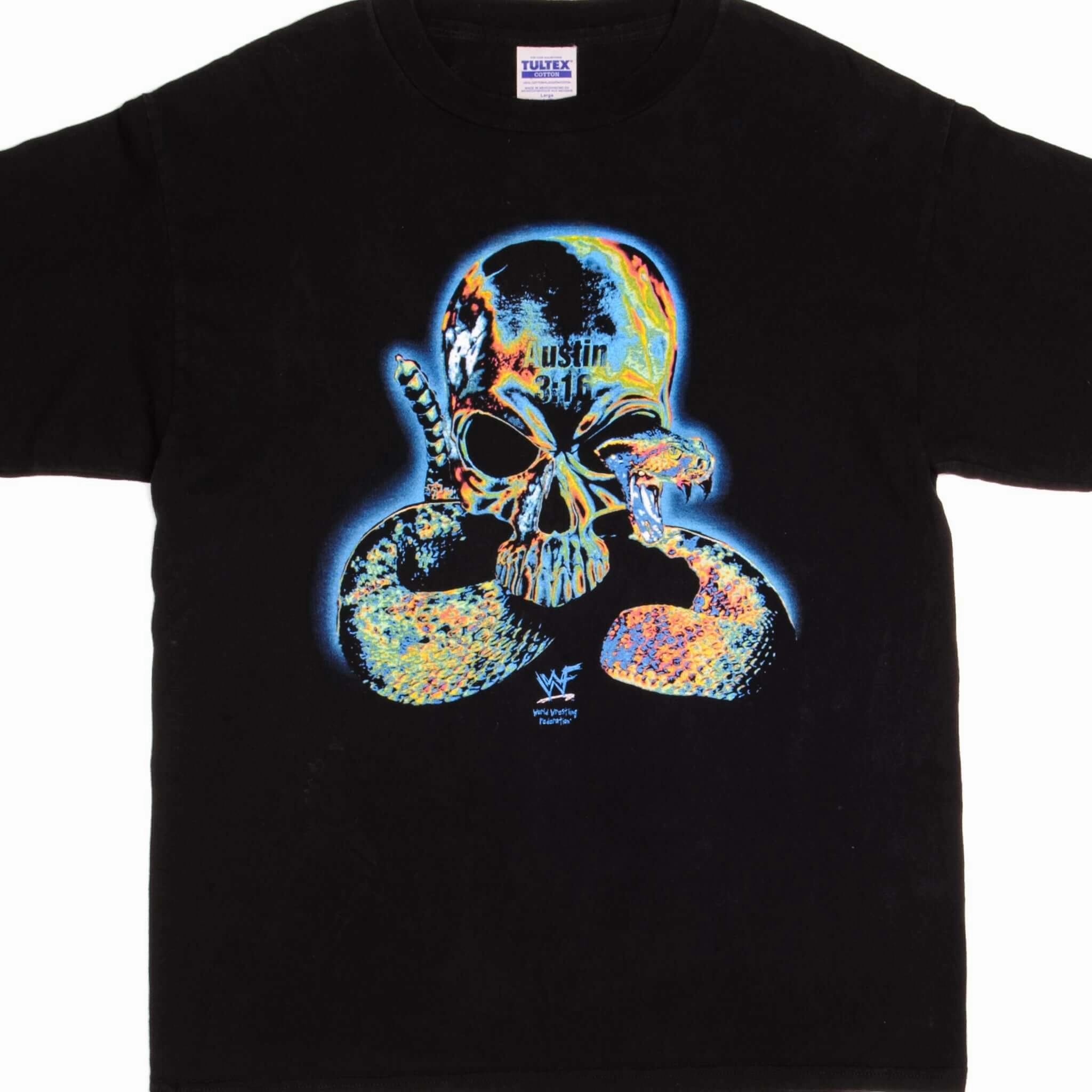 Laser Cut Edges Relaxed Comfort Wear VINTAGE WWF STONE COLD STEVE AUSTIN 3:16 TEE SHIRT 1999 SIZE LARGE