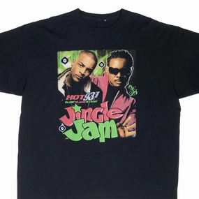 Leisure Casual Bohemian VINTAGE WZMX HOT 93.7 JINGLE JAM 2000S RAP TEE SHIRT 2XL