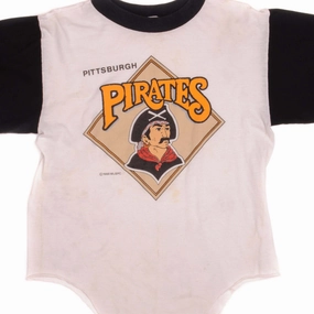 VINTAGE MLB PITTSBURGH PIRATES RAGLAN TEE SHIRT 1988 SIZE SMALL MADE IN USA Sporty Top
