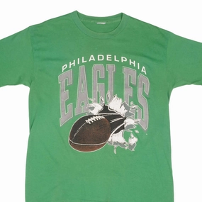 VINTAGE NFL PHILADELPHIA EAGLES 1980S TEE SHIRT SIZE LARGE Wrinkle Free Fabric