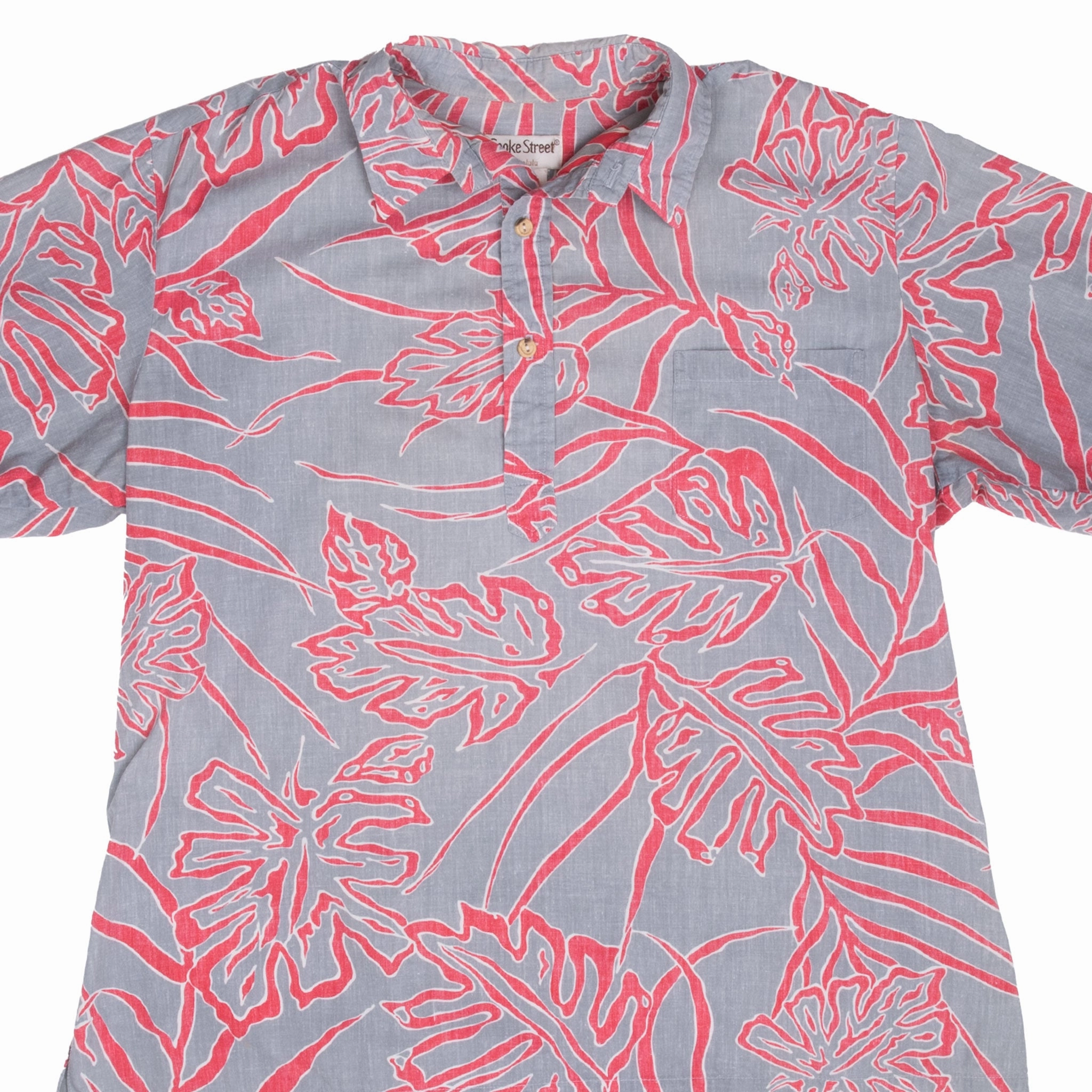 VINTAGE COOKE STREET HAWAIIAN SHIRT SIZE XL 1990S MADE IN USA Summer Favorite Performance Wear Fit
