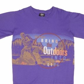 Trendy Vibes Wear DoubleStitchedHem VINTAGE HOBIE BRING THE OUTDOOR INTO YOUR LIFE HIKING TEE SHIRT 1990S MEDIUM